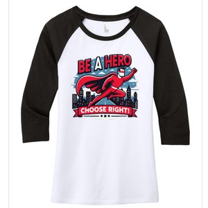 Red Ribbon Week Awareness For Students And Teachers Women's Tri-Blend 3/4-Sleeve Raglan Shirt