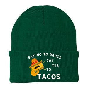 Red Ribbon Week Say No To Drugs Say Yes To Tacos Knit Cap Winter Beanie