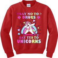 Red Ribbon Week Say No Drugs Say Yes to Unicorns Kids Sweatshirt