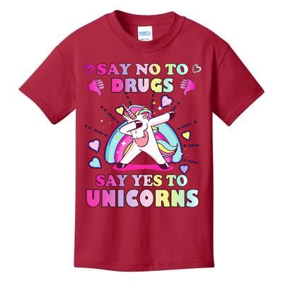 Red Ribbon Week Say No Drugs Say Yes to Unicorns Kids T-Shirt