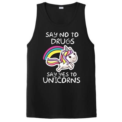 Red Ribbon Week  Say No Say Yes to Unicorns PosiCharge Competitor Tank