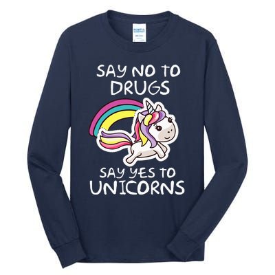 Red Ribbon Week  Say No Say Yes to Unicorns Tall Long Sleeve T-Shirt