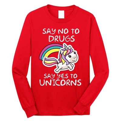 Red Ribbon Week  Say No Say Yes to Unicorns Long Sleeve Shirt