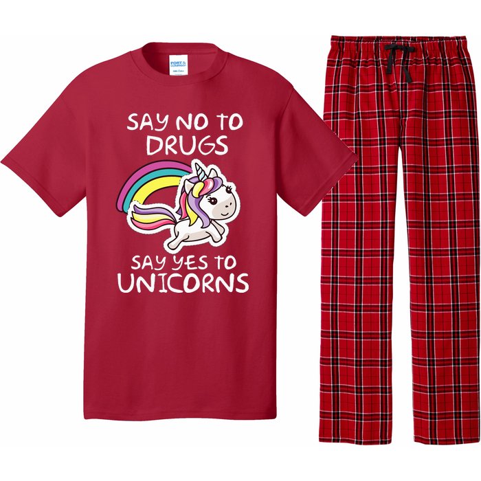 Red Ribbon Week  Say No Say Yes to Unicorns Pajama Set