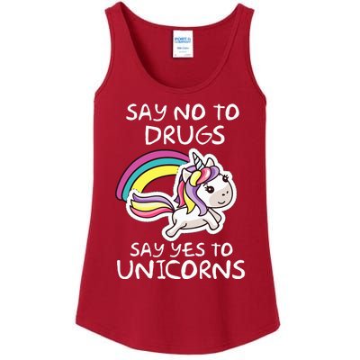 Red Ribbon Week  Say No Say Yes to Unicorns Ladies Essential Tank