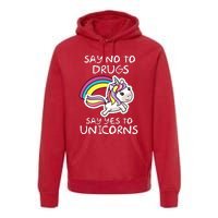 Red Ribbon Week  Say No Say Yes to Unicorns Premium Hoodie