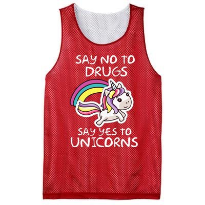 Red Ribbon Week  Say No Say Yes to Unicorns Mesh Reversible Basketball Jersey Tank