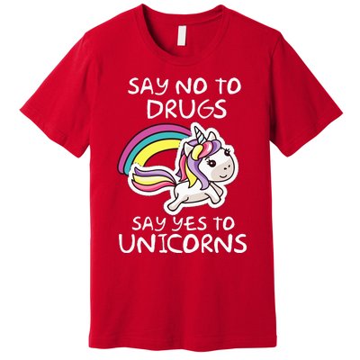 Red Ribbon Week  Say No Say Yes to Unicorns Premium T-Shirt