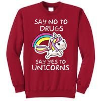 Red Ribbon Week  Say No Say Yes to Unicorns Tall Sweatshirt