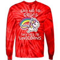 Red Ribbon Week  Say No Say Yes to Unicorns Tie-Dye Long Sleeve Shirt