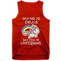 Red Ribbon Week  Say No Say Yes to Unicorns Tank Top