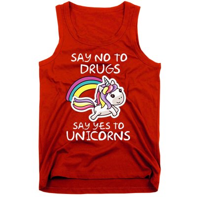 Red Ribbon Week  Say No Say Yes to Unicorns Tank Top