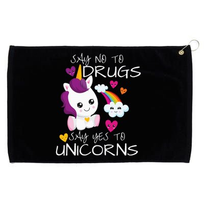 Red Ribbon Week  Say No Say Yes To Unicorns Grommeted Golf Towel