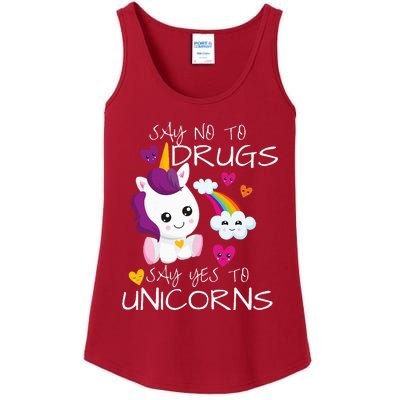 Red Ribbon Week  Say No Say Yes To Unicorns Ladies Essential Tank