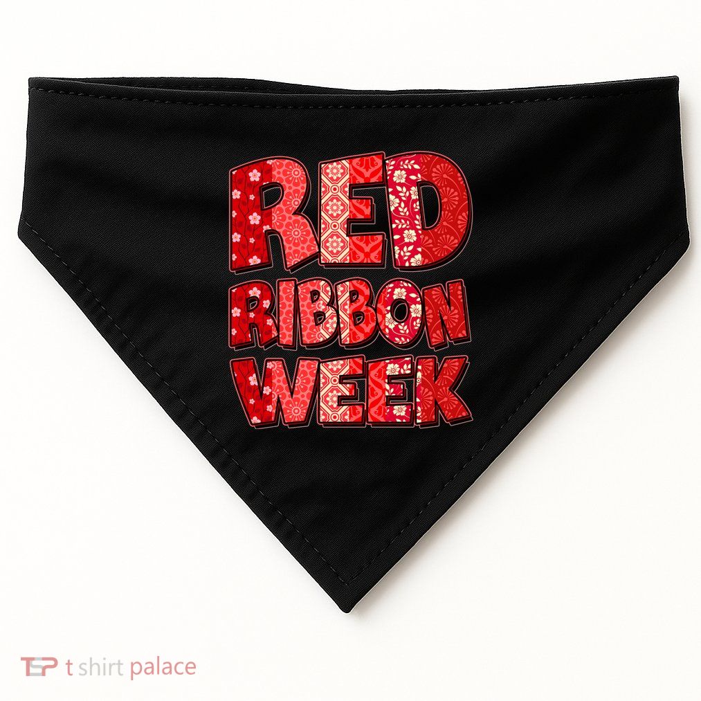 Red Ribbon Weekend Substance Abuse Awareness USA-Made Doggie Bandana