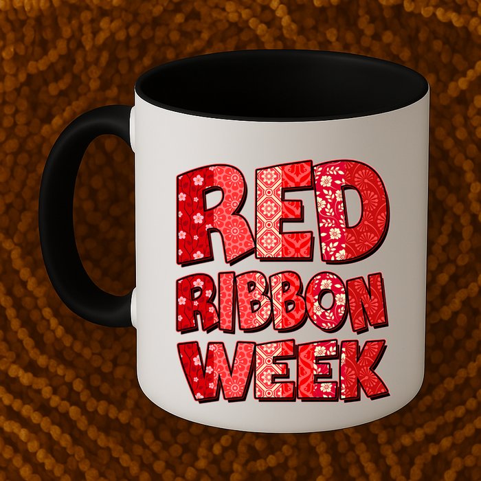 Red Ribbon Weekend Substance Abuse Awareness Mug