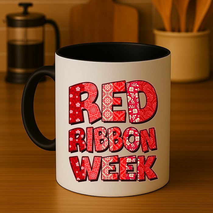 Red Ribbon Weekend Substance Abuse Awareness Mug