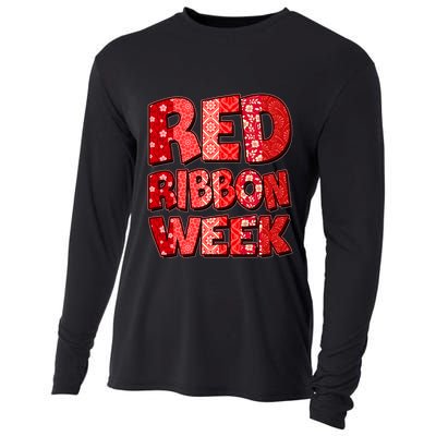 Red Ribbon Weekend Substance Abuse Awareness Cooling Performance Long Sleeve Crew