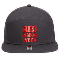 Red Ribbon Weekend Substance Abuse Awareness 7 Panel Mesh Trucker Snapback Hat