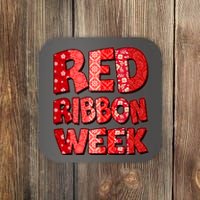 Red Ribbon Weekend Substance Abuse Awareness Coaster