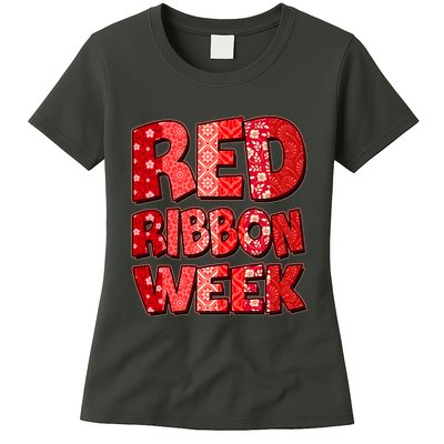 Red Ribbon Weekend Substance Abuse Awareness Womens T-Shirt