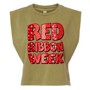 Red Ribbon Weekend Substance Abuse Awareness Garment-Dyed Women's Muscle Tee