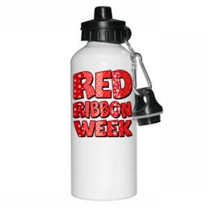 Red Ribbon Weekend Substance Abuse Awareness Aluminum Water Bottle