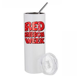 Red Ribbon Weekend Substance Abuse Awareness Stainless Steel Tumbler