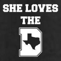 Ruby Reid Wearing She Loves The D Dallas Texas Cool Comfort Performance Bucket Hat