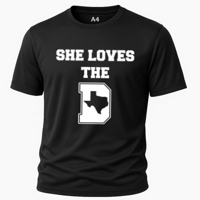 Ruby Reid Wearing She Loves The D Dallas Texas Performance Shirt