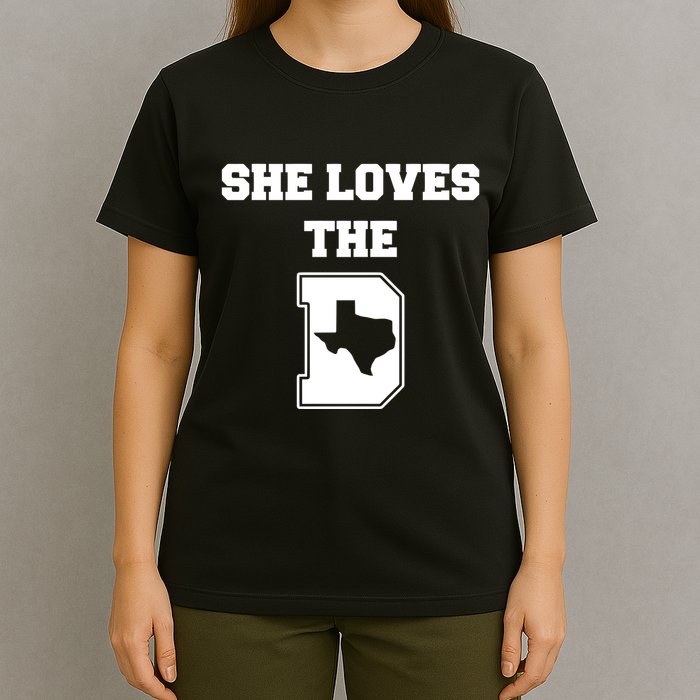 Ruby Reid Wearing She Loves The D Dallas Texas T-Shirt