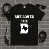 Ruby Reid Wearing She Loves The D Dallas Texas T-Shirt