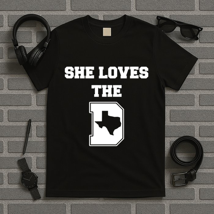 Ruby Reid Wearing She Loves The D Dallas Texas T-Shirt