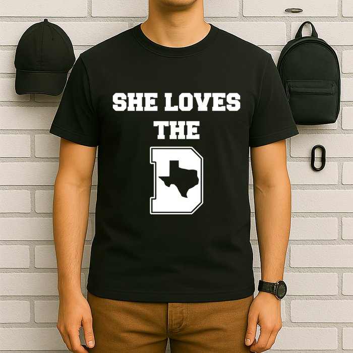 Ruby Reid Wearing She Loves The D Dallas Texas T-Shirt