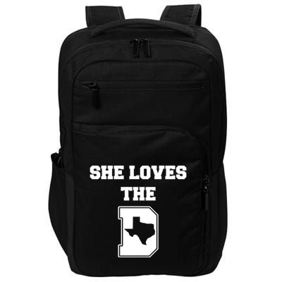 Ruby Reid Wearing She Loves The D Dallas Texas Impact Tech Backpack