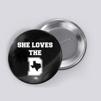 Ruby Reid Wearing She Loves The D Dallas Texas Button