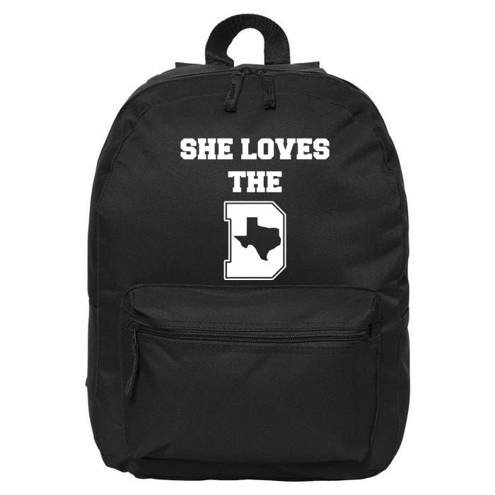 Ruby Reid Wearing She Loves The D Dallas Texas 16 in Basic Backpack