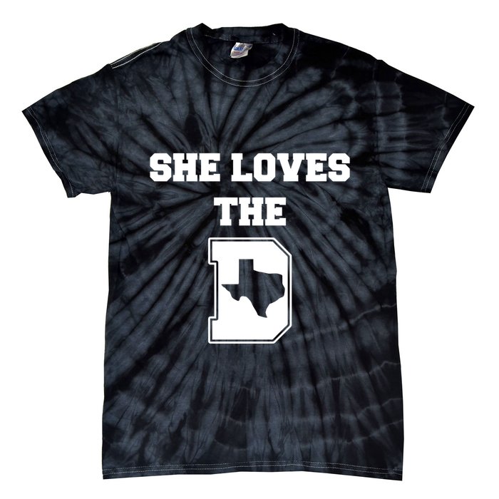 Ruby Reid Wearing She Loves The D Dallas Texas Tie-Dye T-Shirt