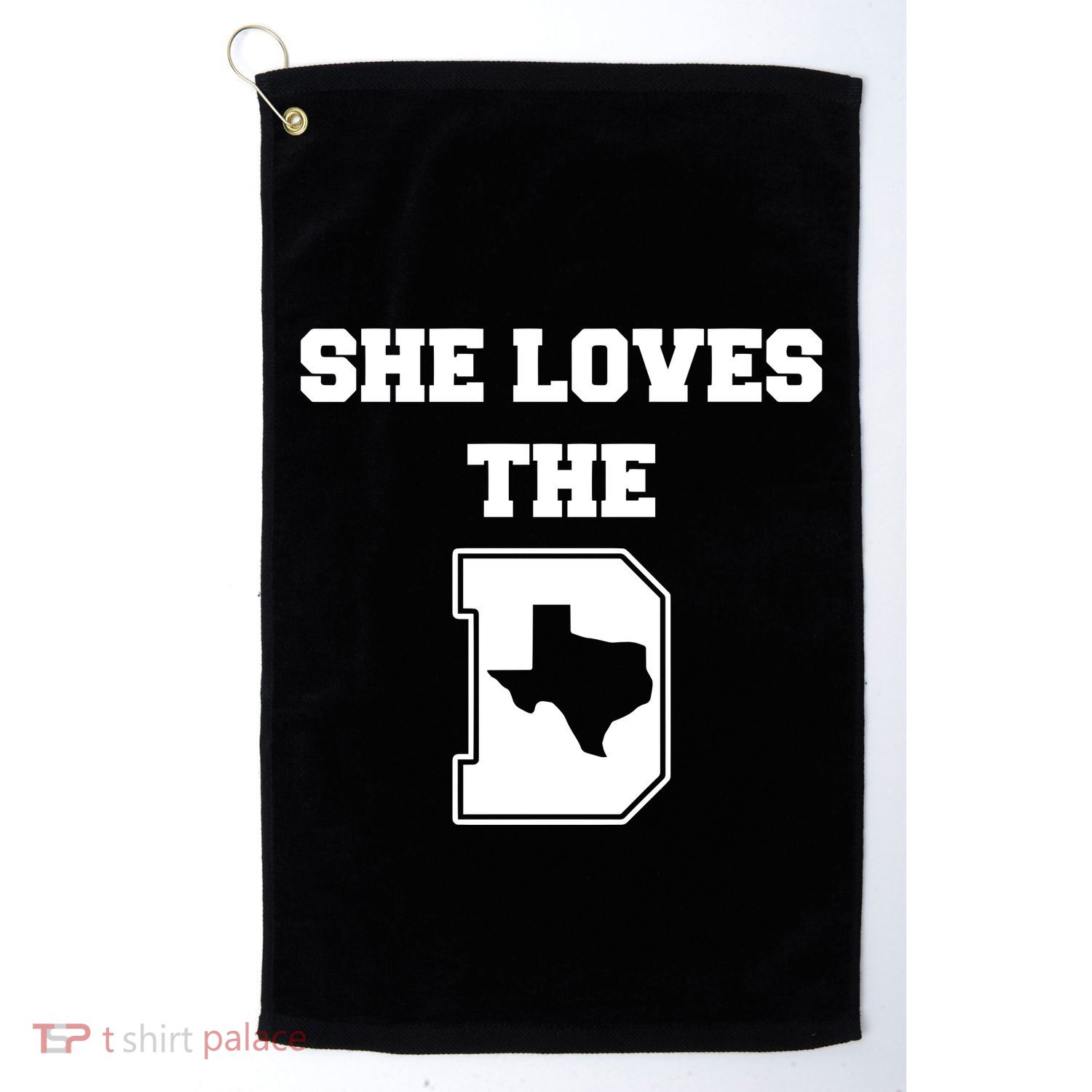 Ruby Reid Wearing She Loves The D Dallas Texas Golf Towel