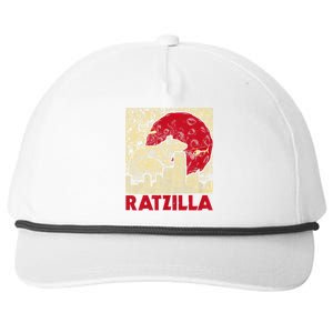 Ratzilla Rat Whisperer Rodent Lover Rat Lover Snapback Five-Panel Rope Hat