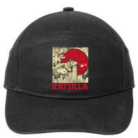 Ratzilla Rat Whisperer Rodent Lover Rat Lover 7-Panel Snapback Hat