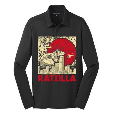 Ratzilla Rat Whisperer Rodent Lover Rat Lover Silk Touch Performance Long Sleeve Polo