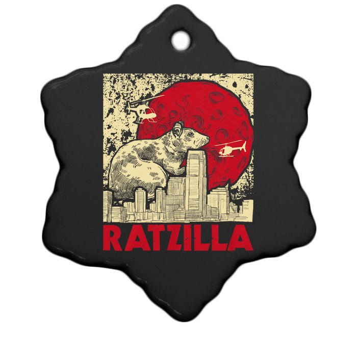 Ratzilla Rat Whisperer Rodent Lover Rat Lover Ceramic Star Ornament