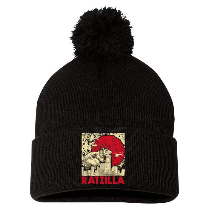 Ratzilla Rat Whisperer Rodent Lover Rat Lover Pom Pom 12in Knit Beanie