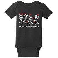 Red Ribbon Week Awareness Skeleton Halloween Baby Bodysuit