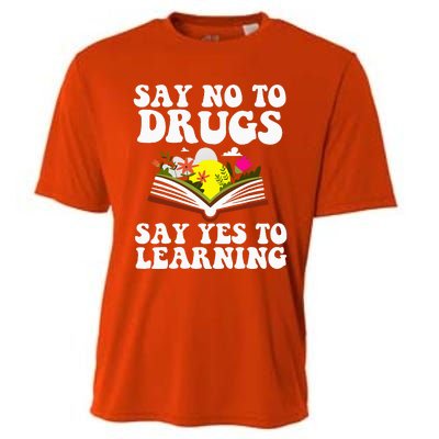 Red Ribbon Week Say No Say Yes to Learning Teacher Cooling Performance Crew T-Shirt