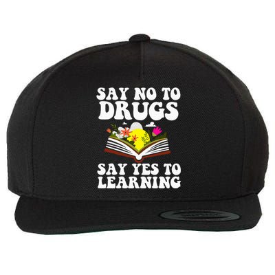 Red Ribbon Week Say No Say Yes to Learning Teacher Wool Snapback Cap