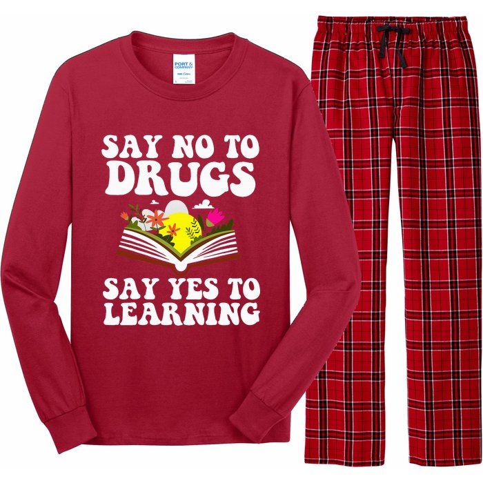 Red Ribbon Week Say No Say Yes to Learning Teacher Long Sleeve Pajama Set