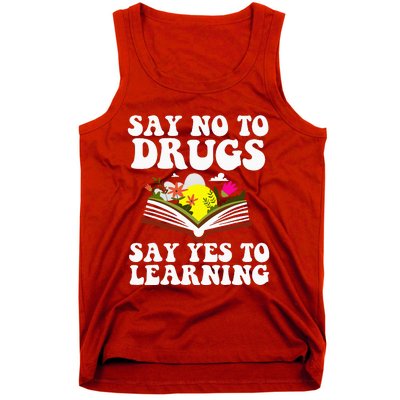 Red Ribbon Week Say No Say Yes to Learning Teacher Tank Top