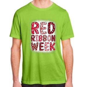 Red Ribbon Week Groovy Red Ribbon Awareness Adult ChromaSoft Performance T-Shirt